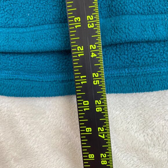 L.L. Bean Mens Fleece Jacket Large Teal Blue Full-Zip Mock Neck Outdoors Classic - Picture 4 of 10